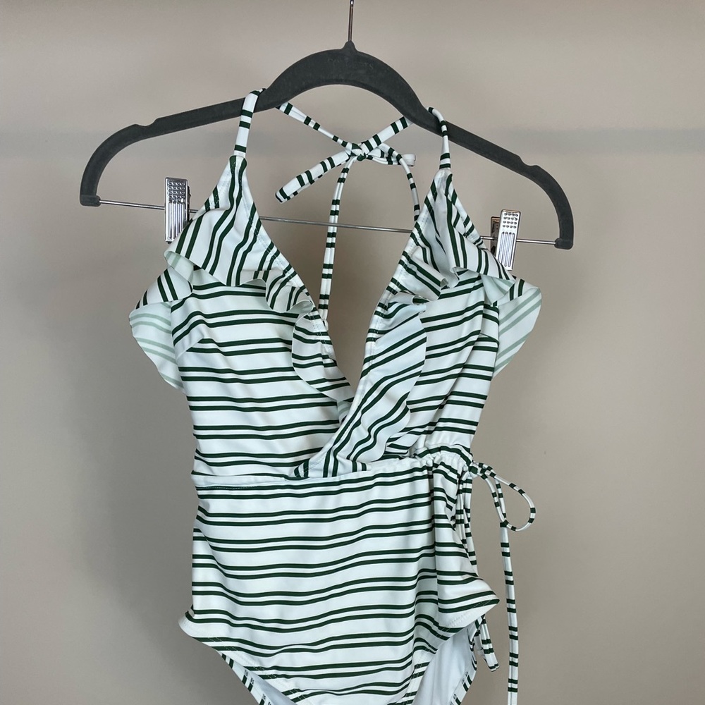 Striped One Piece Bathing Suit